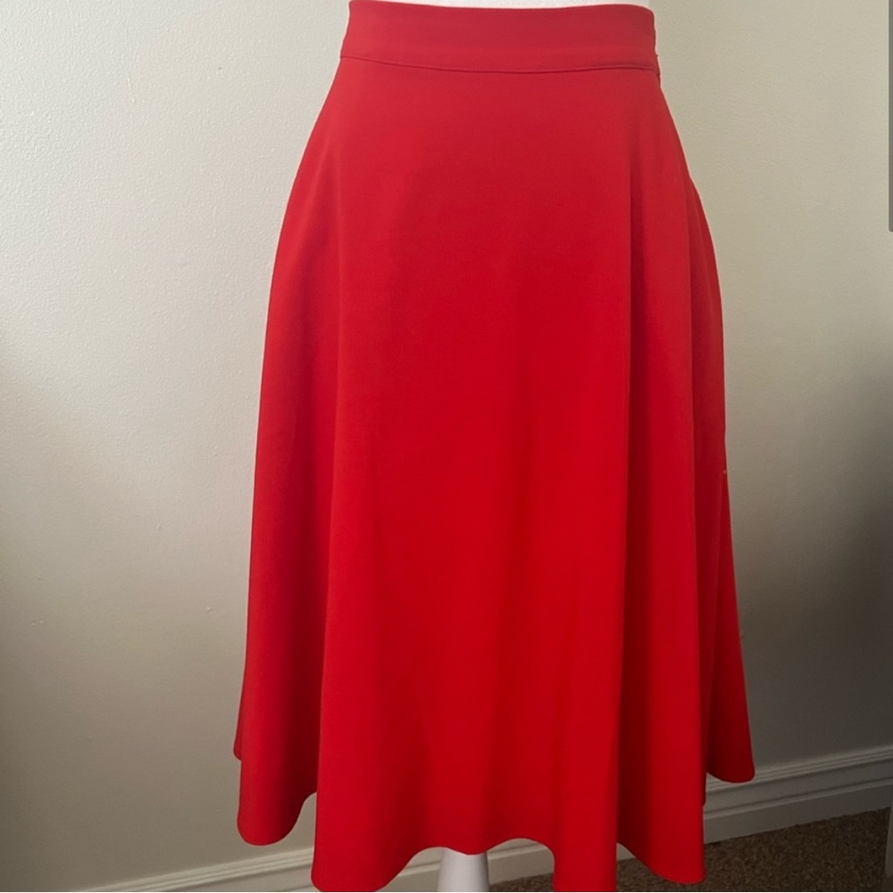 ModCloth Burgundy Circle Midi Skirt